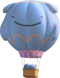 Doptelet Platelet Character Hot Air Balloon in the Sky