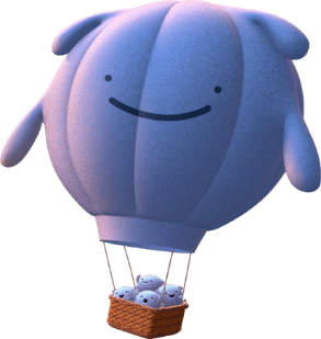 Doptelet Platelet Character Hot Air Balloon